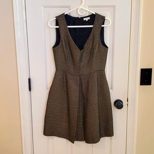 Shoshanna sleeveless metallic dress with pockets, size 6
